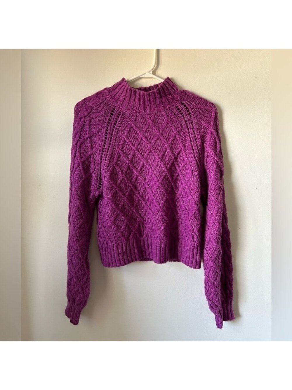 American Eagle Purple Knit Sweater